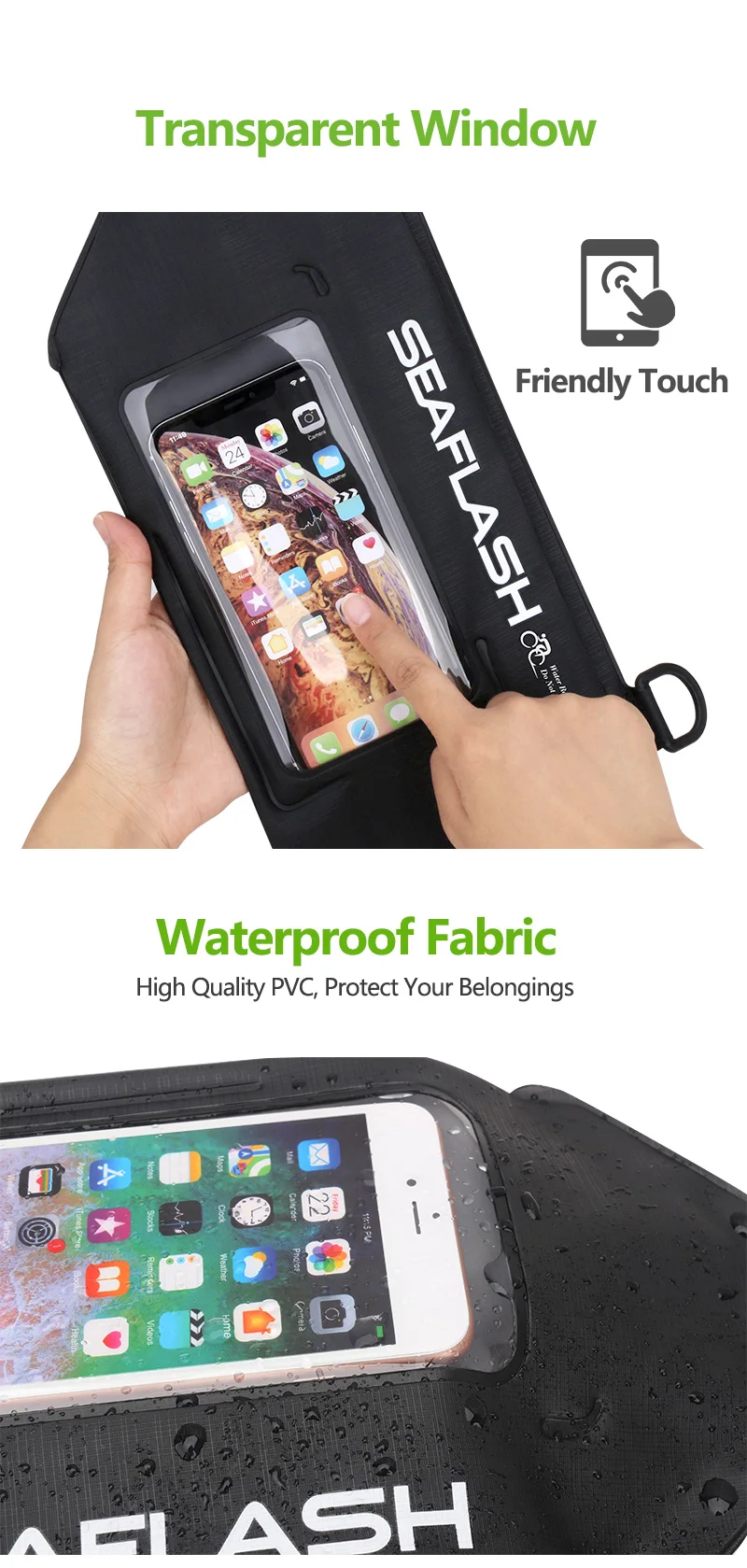 2019 New Design Waterproof Sling Bag Crossbody Shoulder Pack for Outdoor Cycling PVC Shoulder Bag