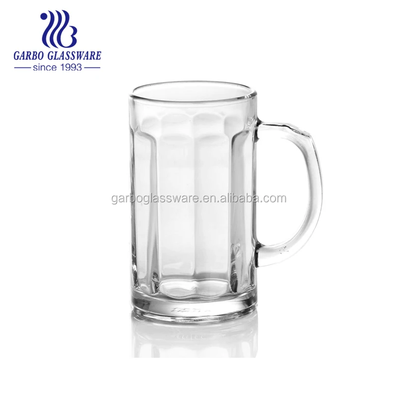 390ml UPKOCH Beer Glasses Large Beer Pub Mug with Handle Clear Plastic Cup Drinking Acrylic Stein Water Cups Whiskey Cup Drinkware for Home Bar Party 