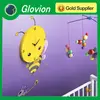 2014 best selling removable wall clock 3D EVA Sticker clock Cartoon honeybee clock