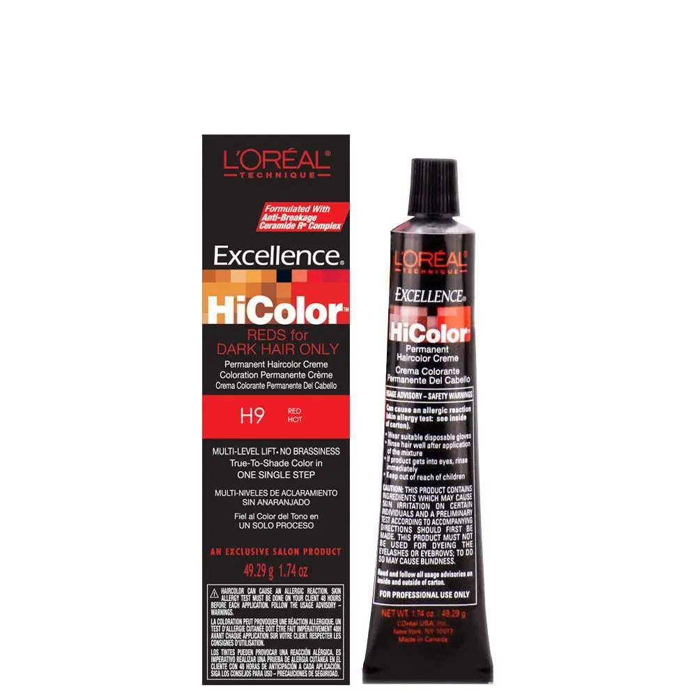 HiColor Red Hot Permanent Creme Hair Color.