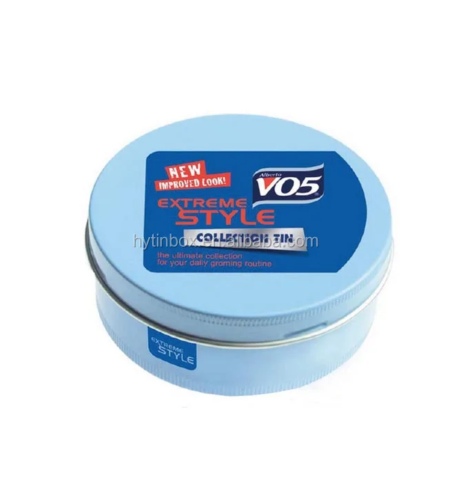 ヘアジェルヘアワックスヘアポマード丸いブリキの箱プラスチックライナー付き Buy ヘアポマード錫ボックス Product On Alibaba Com
