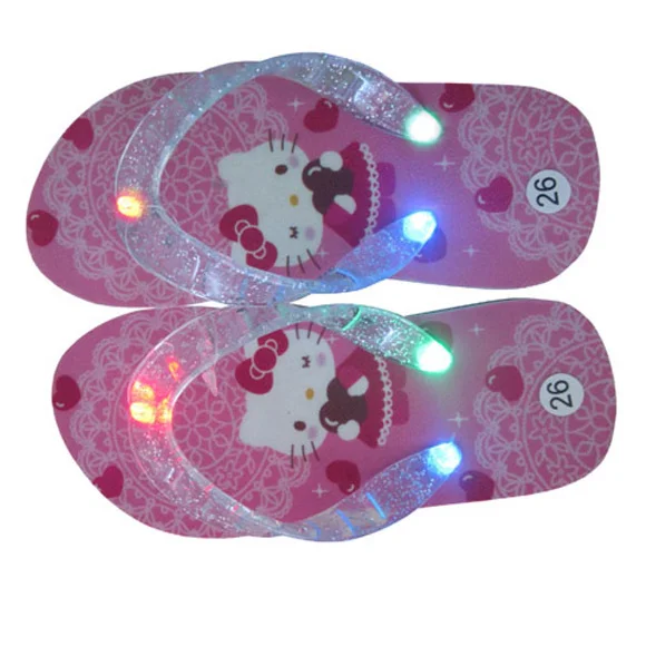 
simple girls monogram led Sandals 
