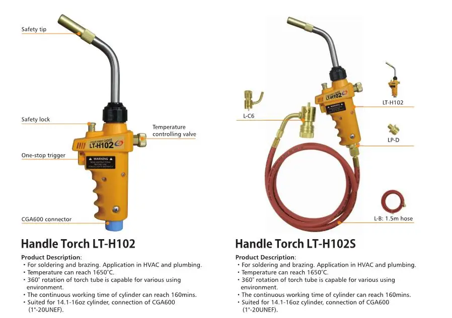 Hvac Copper Pipes And Aluminum Tubes Welding Torch Lt1s,Handle Torch