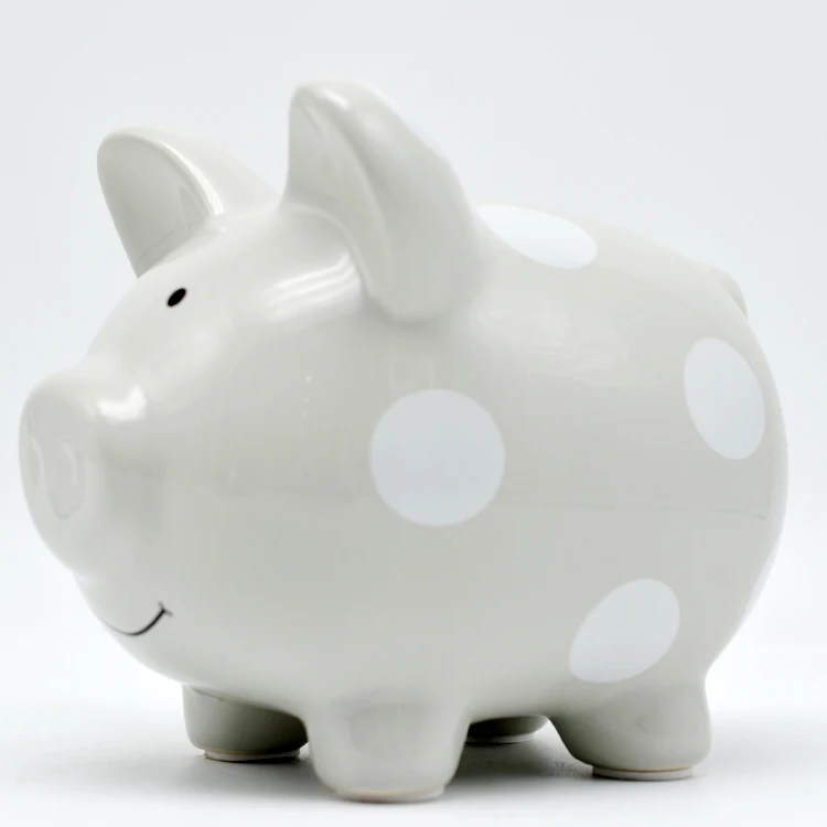 Wholesale animal money piggy bank ceramic pig for children