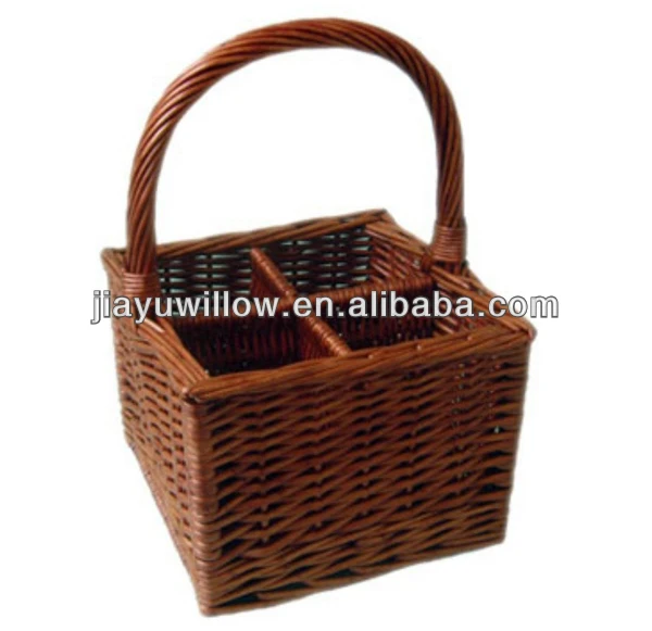 2 Bottle Wicker Wine Carrier Basket,Wicker Wine Bottle Holder Basket
