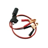 Cigarette lighter female seat with fish clip cable socket with fire line battery clip alligator clip car charge