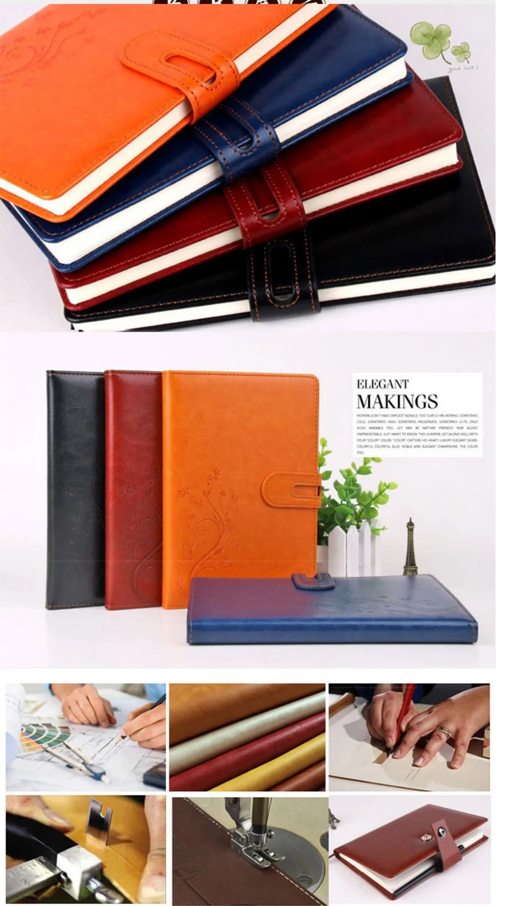 A4 A5 Journal Wholesale Hardcover Notebooks Pu Leather Cover A6 B5