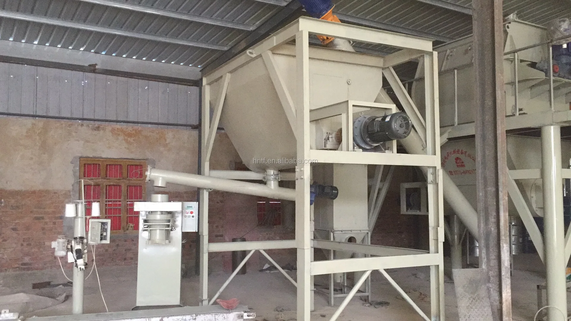 Biaxial Agravic Mortar Twin Shafts Cement Powder Paddle Mixer 