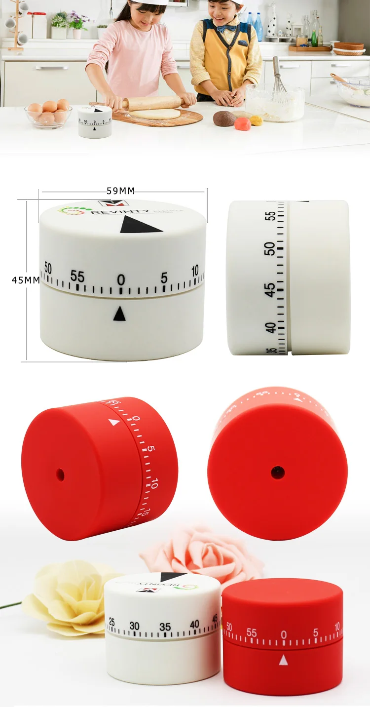 Cylindrical Shape Kitchen Mechanical Countdown Timer