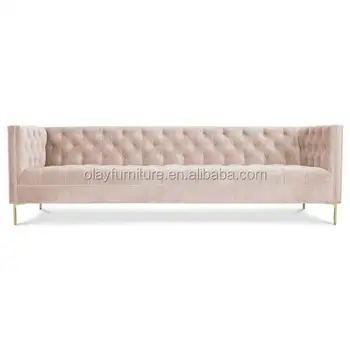 Antique Clical Style Wooden Traditional Tufted Sofa Pink Velvet Antique Clical Style Wooden Traditional Tufted Sofa Pink Velvet On Al Event Furniture