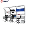 modular adjustable dental electronic metal technician esd assembly electrical workbench with wheels