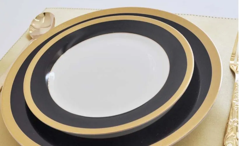 India Tableware Porcelain Ceramic Dishes Plate Dinner Set Set Dining