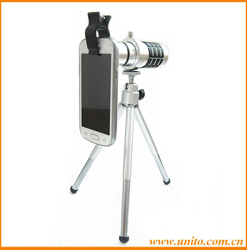 Universal 12X Zoom Mobile Phone Telephoto Lens With Clip