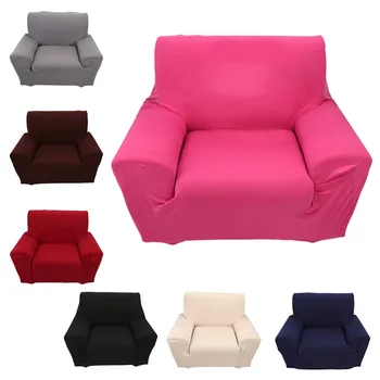 1 Seater Sofa Cover Solid Color Slipcover Stretch Elastic Slip Resistant Couch Single Seat