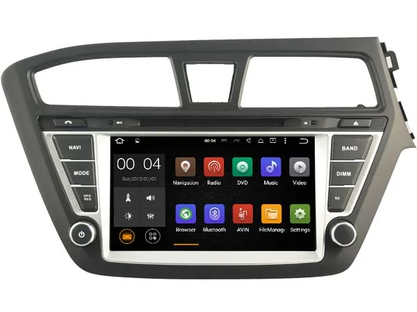 Top Android 9.0 Car Dvd Navi Player FOR HYUNDAI I20 2015 (right) audio multimedia auto stereo support DVR WIFI DAB OBD all in one 17