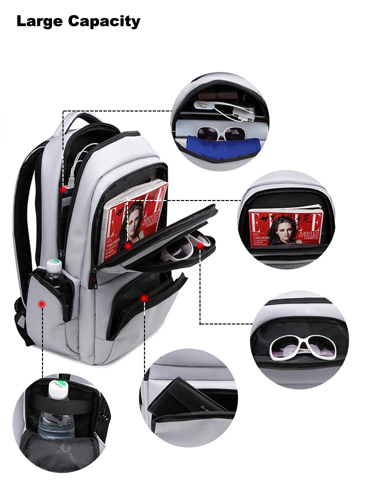 Original color life internal frame brand backpack production with many pockets and ear phone holder in the backpack for ladies