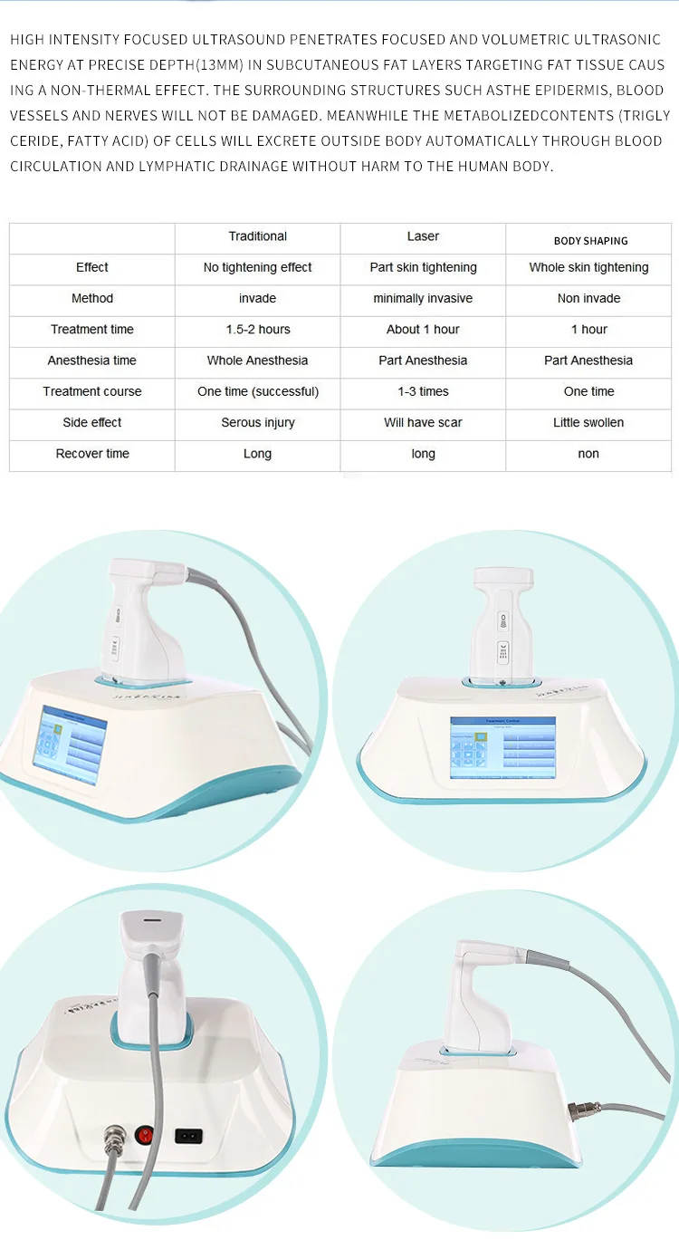 Liposonix hf for face body slimming machine/liposonic ultrasound Machine/lipo