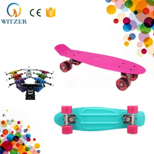 Wholesale color women girls 22 Inch flying longboard skateboard