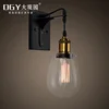 hotel bedroom decorative metal lamp shade head and edison Light Bulb for clear glass fancy wall light