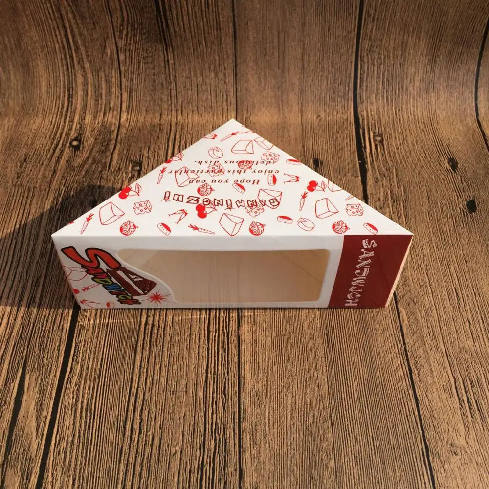 Manufacturer Customized Food Grade Disposable Sandwich Box Paper Food 