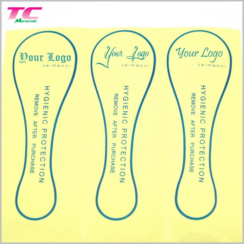 Wholesale Custom Logo Printed Clear Hygienic Stickers Swimwear Protection Hygiene Stickers For Underwear