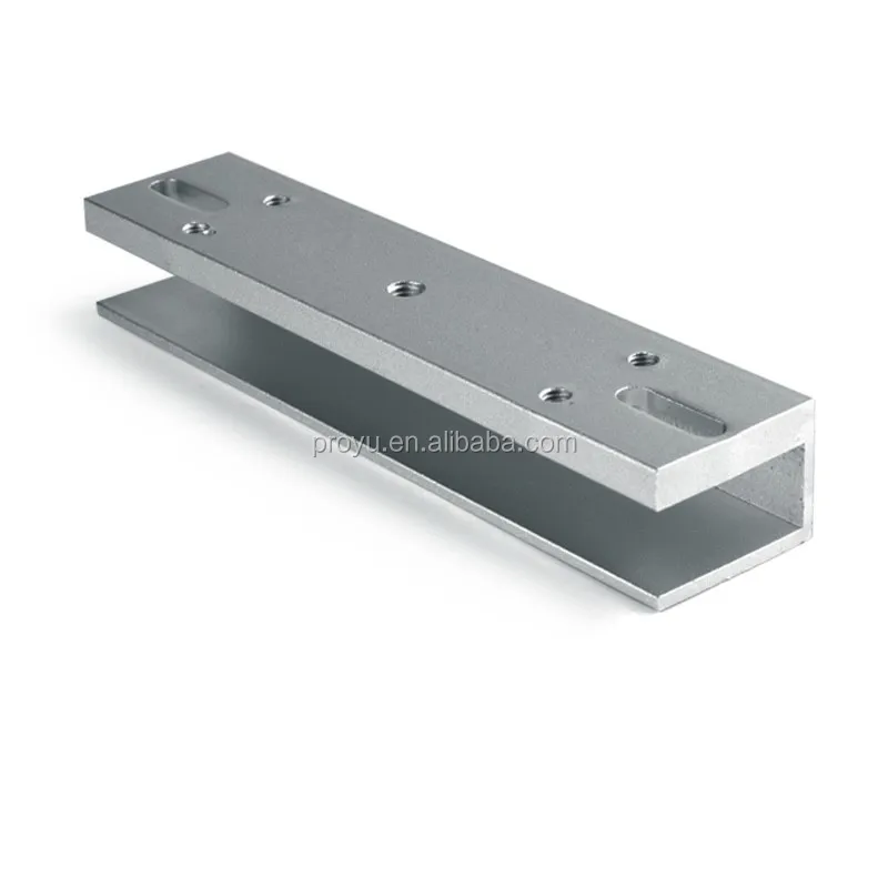 Aluminium U-bracket for 180KG Electric magnetic lock for frameless glass door 