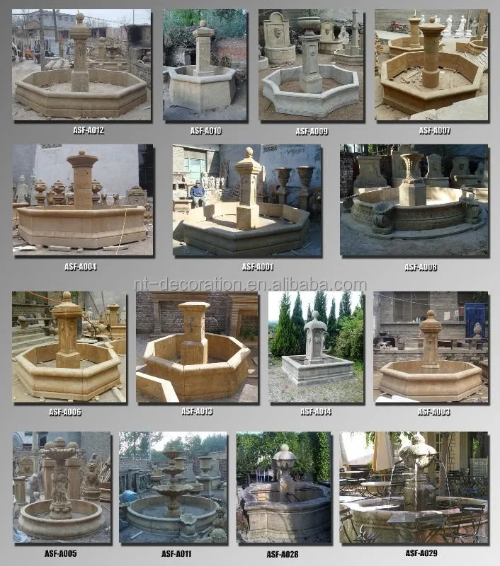 Wholesale Custom Antique French Style Square Marble Stone Water