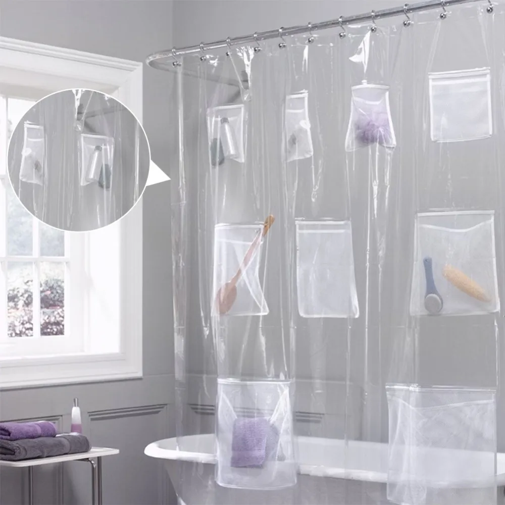 Creative 9 Pockets Bath Organizer Shower Curtain Buy Shower Curtain