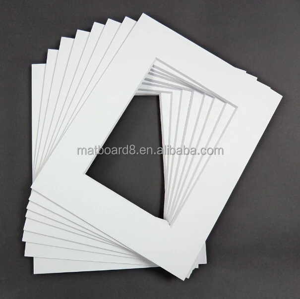 Pre-cut 8x10 Black Picture Mats Board With 45 Bevel Cutting For 5x7 ...