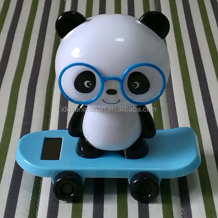 9.6cm Length Solar Powered Toy So Cute Abs Solar Toy With Bobble Head