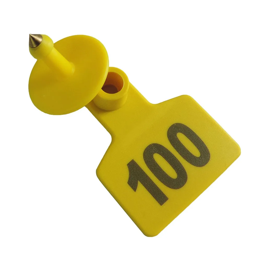 100Set Plastic Pig Ear Tag High Quality Hog Pig Piglet Swine Sow Ear Tag Animal Livestock