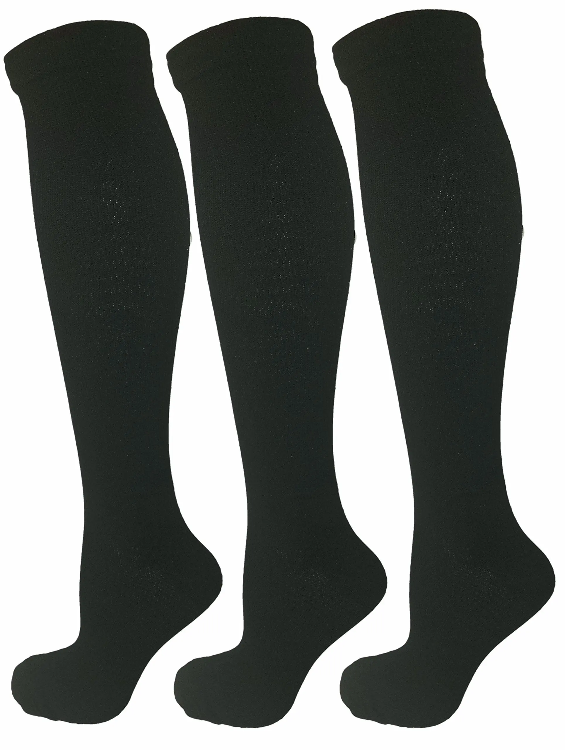 Buy 3 Pair Black Small/Medium Ladies Compression Socks, Moderate/Medium ...