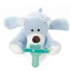 Free sample cute bear soft toy blue bear with pacifier for sale