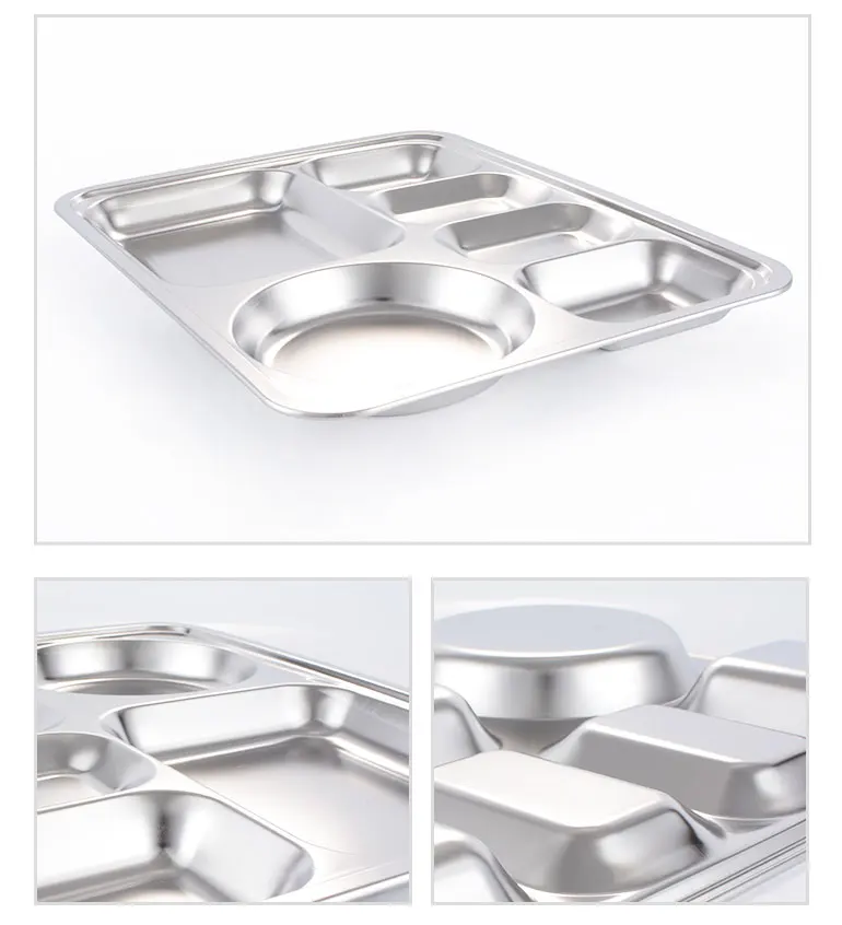 Top Quality Mixed Dinner Plate Kitchen Stainless Steel Meat Trays For