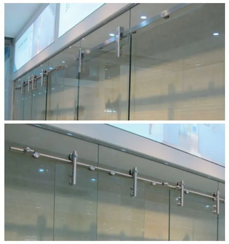 Stainless Steel Safe Glass Door Fittings Hardware Glass Door Rail