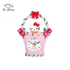 Flower Basket Table Time Clock Animal Inside Gift for Sale Garden/Home Decoration Step Movement Beep Alarm Swing(9836-2/-3)