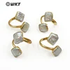 WT-R325 Wholesale newly arrived elegant shell jewelry specially designed for women can adjust two irregular square pearl rings