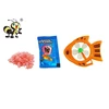 Strawberry Flavour Popping Candy With Colourful Printing Fish Candy Toy Fan