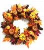 High Quality Pumpkin Harvest Silk Fall Front Door Wreath 22 Inches