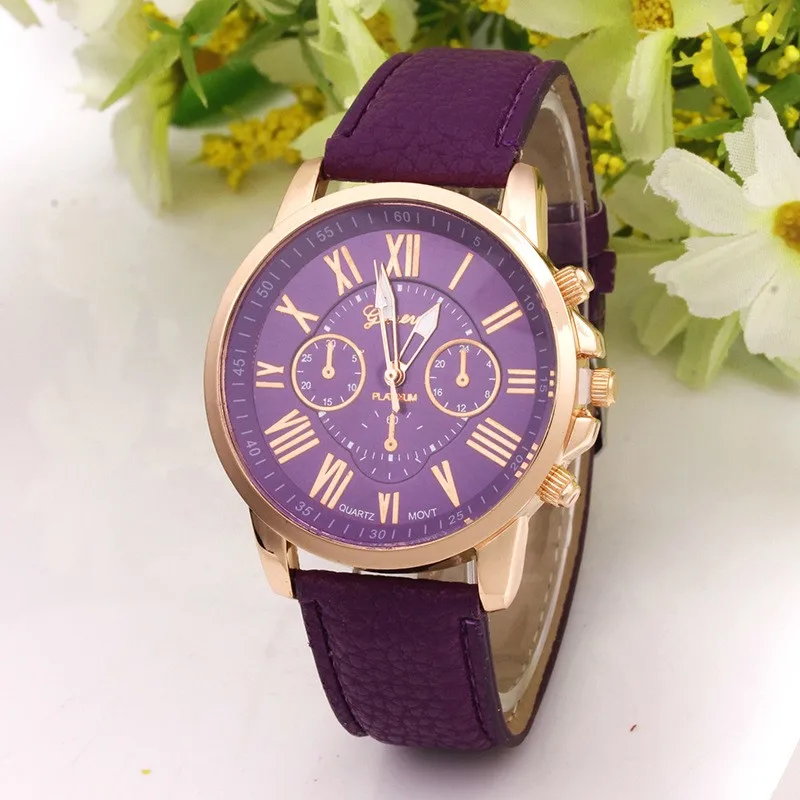 Leather Geneva Watches China,Geneva Wrist Woman Watch - Buy Geneva ...