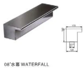 Factory stainless steel fountains waterfalls pool arc hook water curtain for shower spa