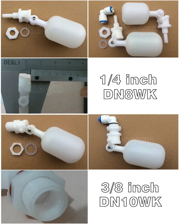 Fda Approved 1/4" And 3/8" Inch Mini Float Valve For The Water Purifier