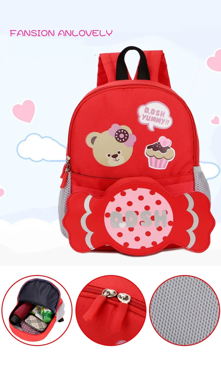Cute Cartoon Animal Lovely Oxford Child School Bag Twinset Backpack Bag And Messenger