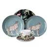 Hot selling Poland porcelain animal print flamingo dinnerware sets