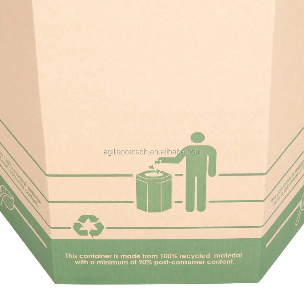 2015 Large Recyclable New Design Cardboard Trash Can With Lid Buy
