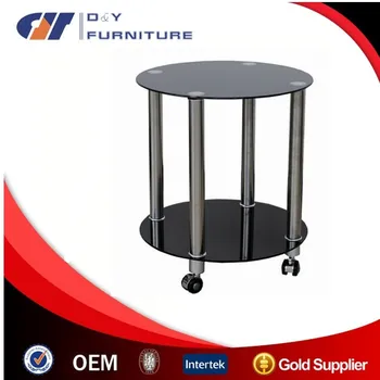 Movable Black Small Coffee Table Set With Wheels Bed Side Movable Black Small Coffee Table Set With Wheels Bed Side