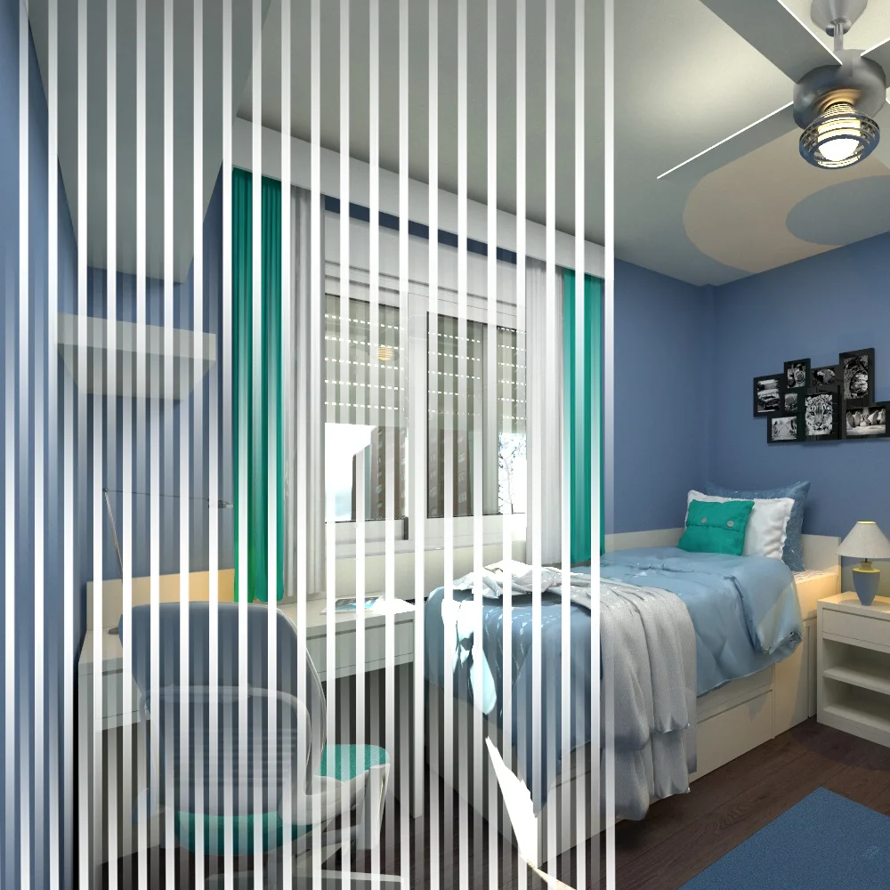 pet 材料白色短条纹图案渐变膜用于玻璃装饰