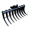 Excavator Brush Leaf Grabber Rake