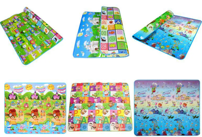 Vantaso Soft Foam Area Rugs World Map Animals Non Slip Play Mats