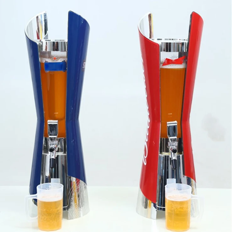 Portable Beverage Hot Bottoms Up Beer Dispenser 3l Draught Beer Tower